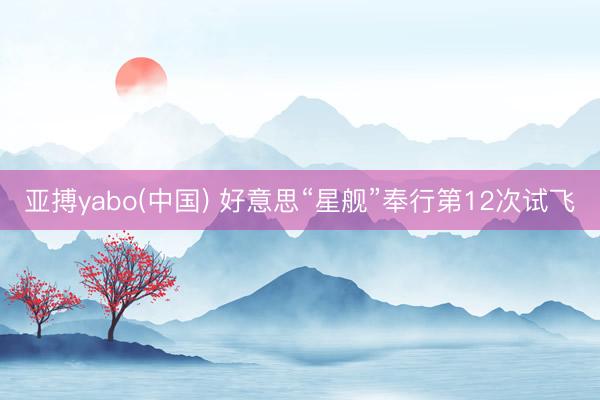 亚搏yabo(中国) 好意思“星舰”奉行第12次试飞